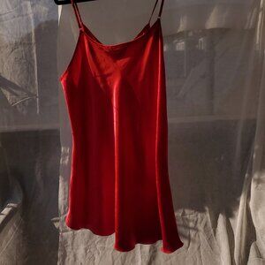 Red Silky Cami Top